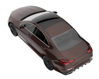 Modern car isolated on white background. 3d rendering - illustration