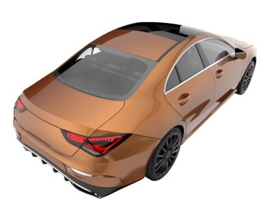 Modern car isolated on white background. 3d rendering - illustration