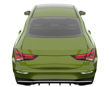 Modern car isolated on white background. 3d rendering - illustration