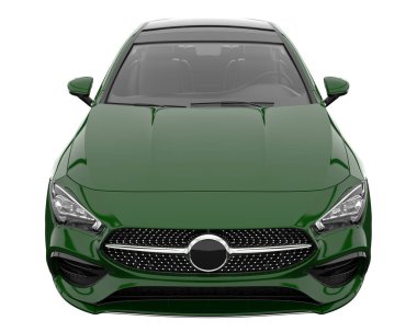 Modern car isolated on white background. 3d rendering - illustration