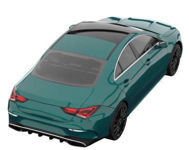 Modern car isolated on white background. 3d rendering - illustration