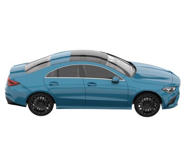 Modern car isolated on white background. 3d rendering - illustration