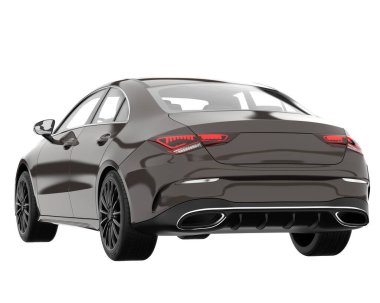 Modern car isolated on white background. 3d rendering - illustration