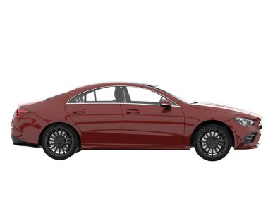 Modern car isolated on white background. 3d rendering - illustration