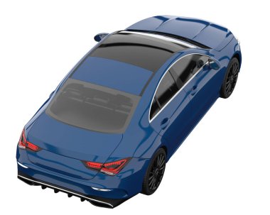 Modern car isolated on white background. 3d rendering - illustration