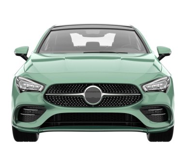 Modern car isolated on white background. 3d rendering - illustration