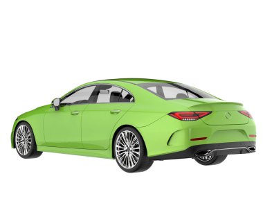 Modern car isolated on white background. 3d rendering - illustration