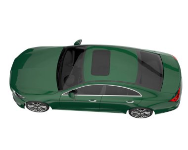 Modern car isolated on white background. 3d rendering - illustration