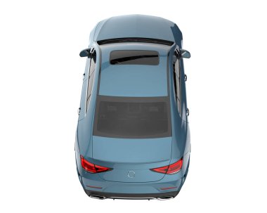 Modern car isolated on white background. 3d rendering - illustration