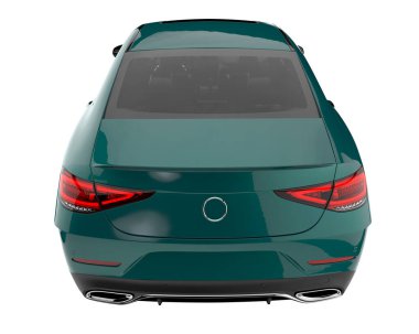 Modern car isolated on white background. 3d rendering - illustration