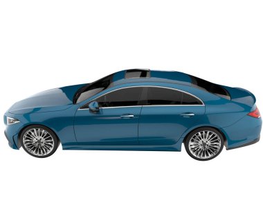 Modern car isolated on white background. 3d rendering - illustration