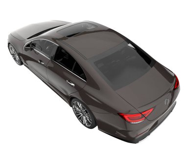 Modern car isolated on white background. 3d rendering - illustration