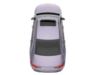 Modern car isolated on white background. 3d rendering - illustration