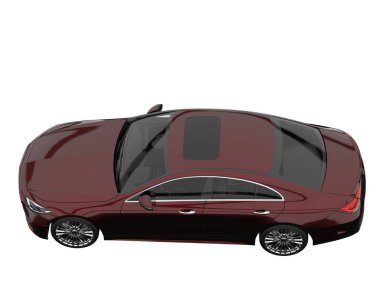 Modern car isolated on white background. 3d rendering - illustration