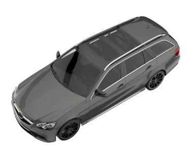 Modern car isolated on white background. 3d rendering - illustration