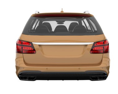 Modern car isolated on white background. 3d rendering - illustration