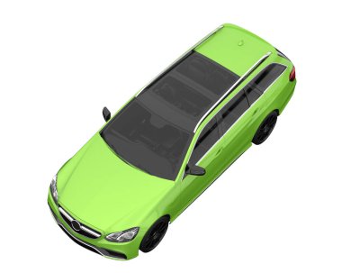 Modern car isolated on white background. 3d rendering - illustration