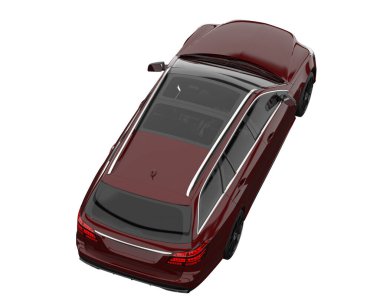 Modern car isolated on white background. 3d rendering - illustration