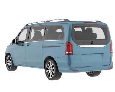 Modern car isolated on white background. 3d rendering - illustration