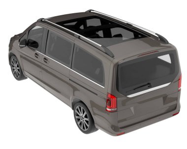 Modern car isolated on white background. 3d rendering - illustration