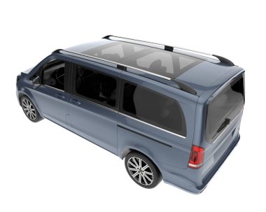 Modern car isolated on white background. 3d rendering - illustration