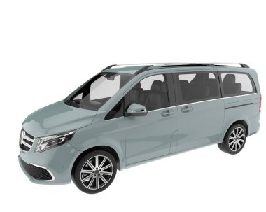 Modern car isolated on white background. 3d rendering - illustration