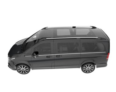 Modern car isolated on white background. 3d rendering - illustration