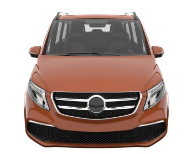 Modern car isolated on white background. 3d rendering - illustration