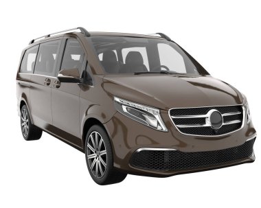 Modern car isolated on white background. 3d rendering - illustration