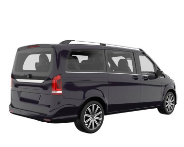 Modern car isolated on white background. 3d rendering - illustration