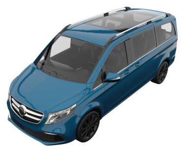 Modern car isolated on white background. 3d rendering - illustration