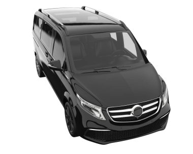 Modern car isolated on white background. 3d rendering - illustration