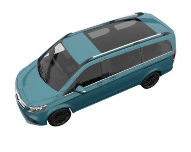 Modern car isolated on white background. 3d rendering - illustration