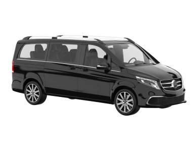 Modern car isolated on white background. 3d rendering - illustration