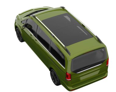 Modern car isolated on white background. 3d rendering - illustration