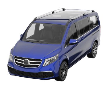 Modern car isolated on white background. 3d rendering - illustration