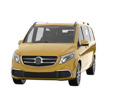 Modern car isolated on white background. 3d rendering - illustration