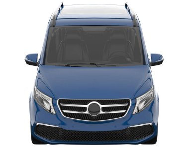 Modern car isolated on white background. 3d rendering - illustration