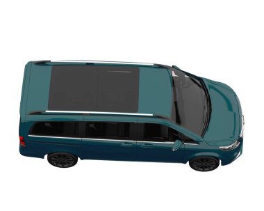 Modern car isolated on white background. 3d rendering - illustration