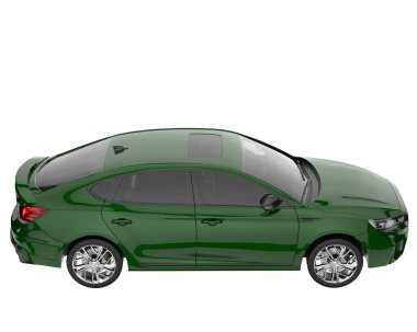 Modern car isolated on white background. 3d rendering - illustration