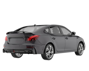 Modern car isolated on white background. 3d rendering - illustration