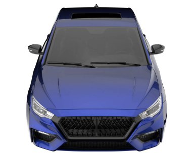 Modern car isolated on white background. 3d rendering - illustration
