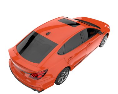 Modern car isolated on white background. 3d rendering - illustration