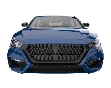 Modern car isolated on white background. 3d rendering - illustration