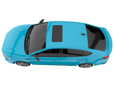 Modern car isolated on white background. 3d rendering - illustration