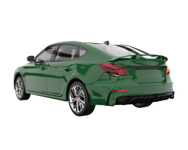 Modern car isolated on white background. 3d rendering - illustration