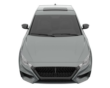 Modern car isolated on white background. 3d rendering - illustration