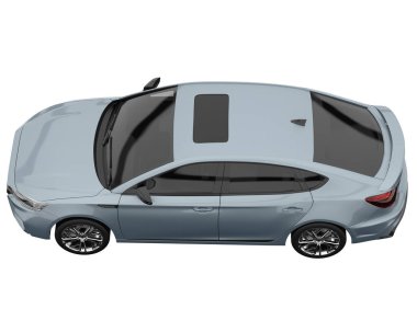 Modern car isolated on white background. 3d rendering - illustration
