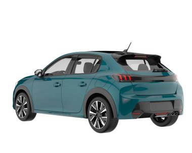 Modern car isolated on white background. 3d rendering - illustration