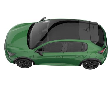 Modern car isolated on white background. 3d rendering - illustration